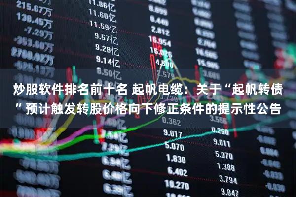炒股软件排名前十名 起帆电缆：关于“起帆转债”预计触发转股价格向下修正条件的提示性公告